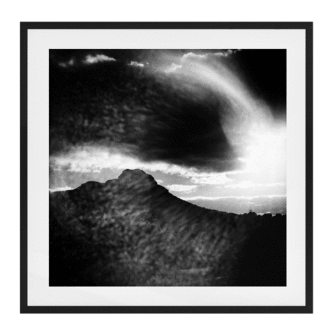 Mt Sturgeon Solid Wood Framed Art Print in Black Frame / 95 X 95 CM by Serap Osman