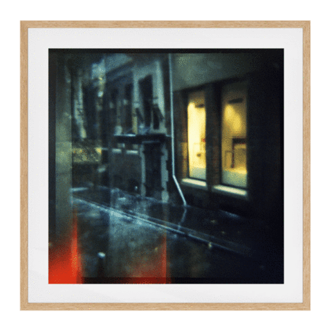After Hours 1 Solid Wood Framed Art Print in Natural Frame / 83 X 83 CM by Serap Osman