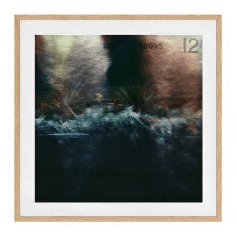 After Hours 3 Solid Wood Framed Art Print in Natural Frame / 83 X 83 CM by Serap Osman