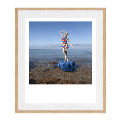 Hands All Over 11 Solid Wood Framed Art Print in Natural Frame / 95 X 78 CM by Serap Osman