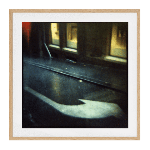 After Hours 2 Solid Wood Framed Art Print in Natural Frame / 83 X 83 CM by Serap Osman