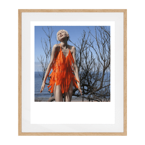 Hands All Over 01 Solid Wood Framed Art Print in Natural Frame / 83 X 68 CM by Serap Osman