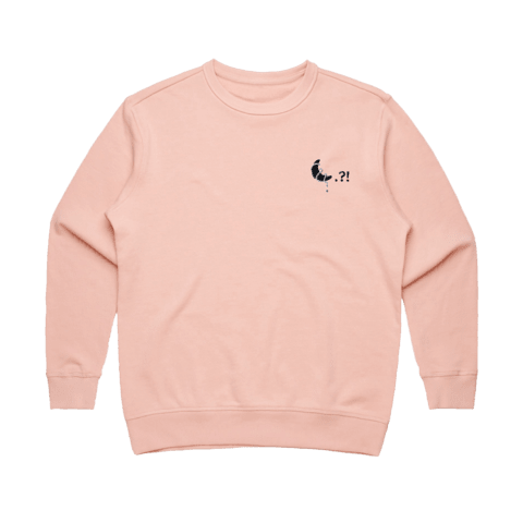 Moon Women's 100% Cotton Embroidered Sweatshirt in Pale Pink / XL by Ikeya Tomohide