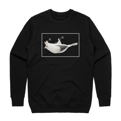 Bird Rider 01 Men's 100% Cotton Minimal Sweatshirt in Black / XXL by erinswindow