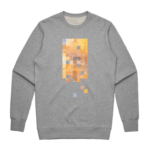 Colour Pixels Men's 100% Cotton Minimal Sweatshirt in Grey / XXL by Buff Diss