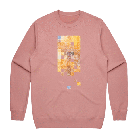Colour Pixels Men's 100% Cotton Minimal Sweatshirt in Rose / XXL by Buff Diss