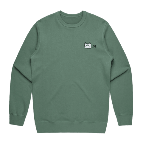 Miiya Men's 100% Cotton Embroidered Sweatshirt in Sage / XXL by Enpei Ito