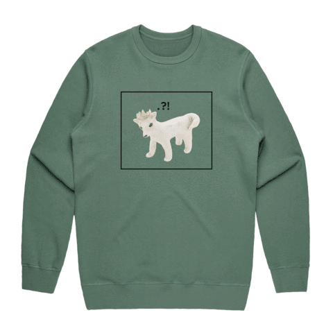 Dog With A Crown Men's 100% Cotton Minimal Sweatshirt in Sage / XXL by erinswindow