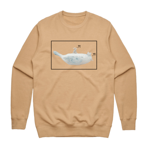 Bird Rider 02 Men's 100% Cotton Minimal Sweatshirt in Tan / XXL by erinswindow