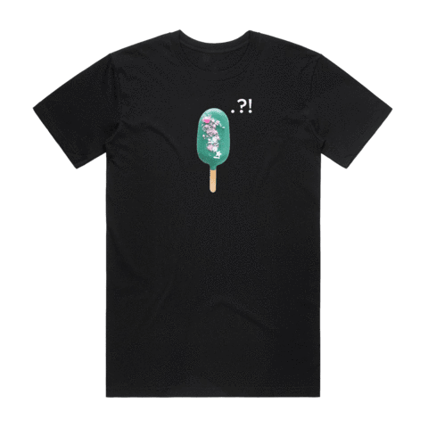 Cake Popsicle 04 Men's 100% Organic Cotton Minimal T-shirt in Black / XXL by Raymond Tan