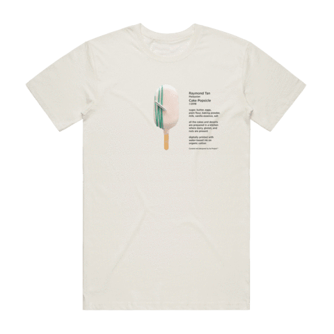 Cake Popsicle 06 Men's 100% Organic Cotton Gallery T-shirt in Natural / XXL by Raymond Tan