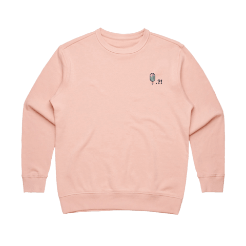 Cake Popsicle Women's 100% Cotton Embroidered Sweatshirt in Pale Pink / XL by Raymond Tan
