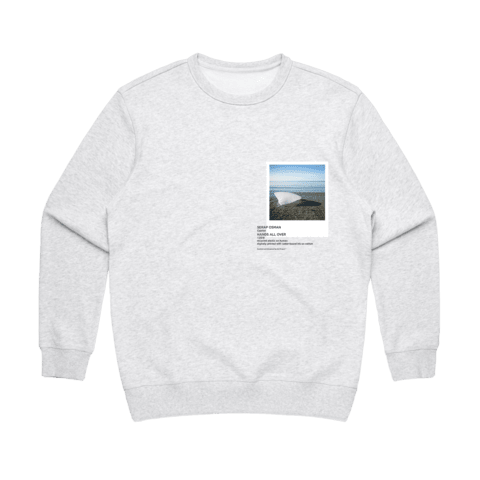 Hands All Over 05 Women's 100% Cotton Gallery Sweatshirt in Marble White / XL by Serap Osman