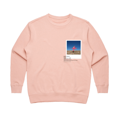 Hands All Over 07 Women's 100% Cotton Gallery Sweatshirt in Pale Pink / XL by Serap Osman