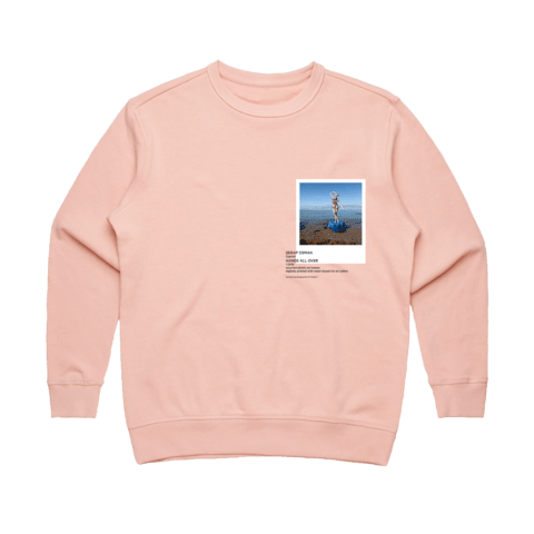 Hands All Over 11 Women's 100% Cotton Gallery Sweatshirt in Pale Pink / XXL by Serap Osman