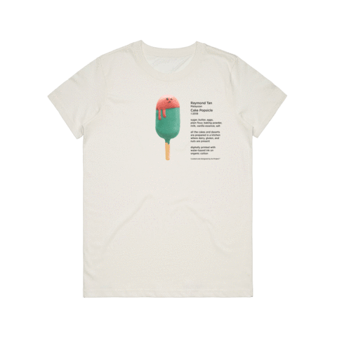 Cake Popsicle 01 Women's 100% Organic Cotton Gallery T-shirt in Natural / XXL by Raymond Tan