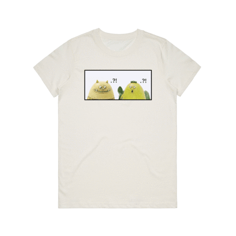 Miiya And Hooya Women's 100% Organic Cotton Minimal T-shirt in Natural / XXL by Enpei Ito