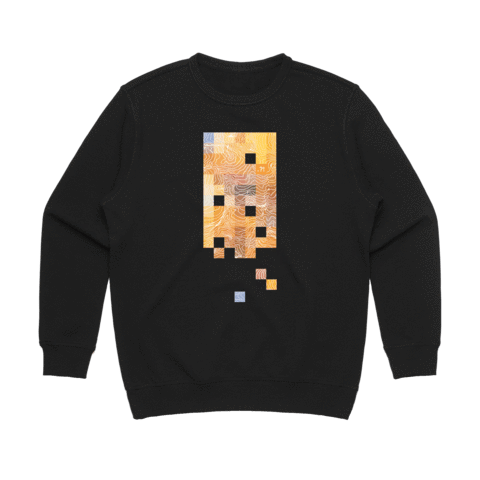 Colour Pixels Women's 100% Cotton Minimal Sweatshirt in Black / XL by Buff Diss
