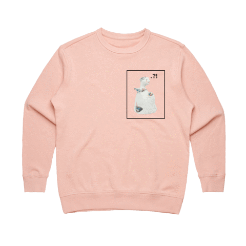 Bell People 03 Women's 100% Cotton Minimal Sweatshirt in Pale Pink / XXL by erinswindow