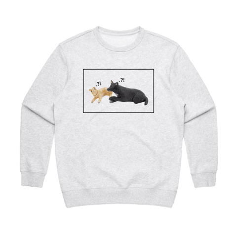 Apple & Chibi Women's 100% Cotton Minimal Sweatshirt in Marble White / XXL by erinswindow