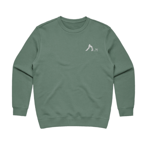 Shark Women's 100% Cotton Embroidered Sweatshirt in Sage / XL by Yuuna Okanishi