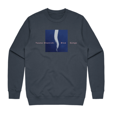 Blue Songs Men's 100% Cotton Embroidered Sweatshirt in Air Force Blue / XXL by Yuuna Okanishi