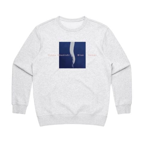 Blue Songs Women's 100% Cotton Embroidered Sweatshirt in Marble White / XL by Yuuna Okanishi