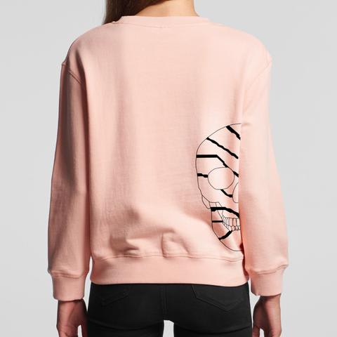 Skull Women's 100% Cotton Minimal Sweatshirt in by Buff Diss