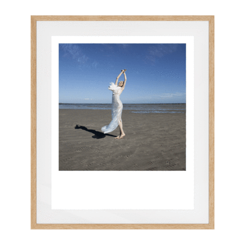 Hands All Over 04 Solid Wood Framed Art Print in Natural Frame / 83 X 68 CM by Serap Osman