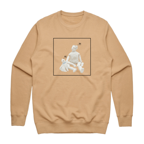 Curiosity Men's 100% Cotton Minimal Sweatshirt in Tan / XXL by erinswindow