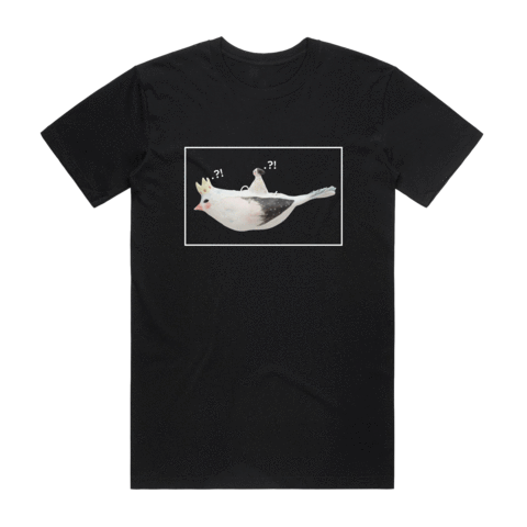 Bird Rider 01 Men's 100% Organic Cotton Minimal T-shirt in Black / XXL by erinswindow