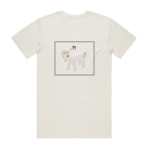 Dog With A Crown Men's 100% Organic Cotton Minimal T-shirt in Natural / XXL by erinswindow