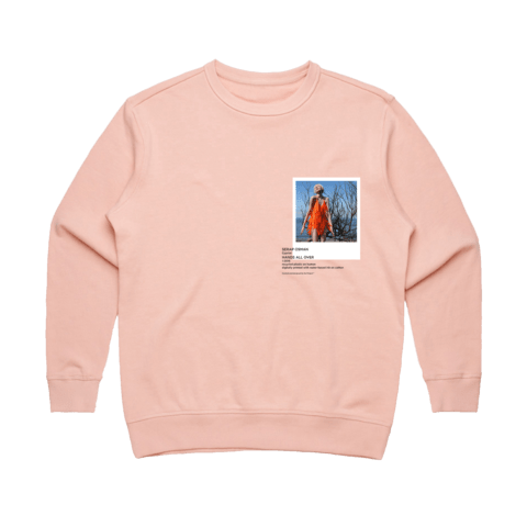 Hands All Over 01 Women's 100% Cotton Gallery Sweatshirt in Pale Pink / XL by Serap Osman