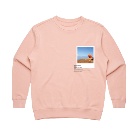 Hands All Over 03 Women's 100% Cotton Gallery Sweatshirt in Pale Pink / XL by Serap Osman