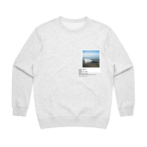 Hands All Over 05 Women's 100% Cotton Gallery Sweatshirt in Marble White / XL by Serap Osman