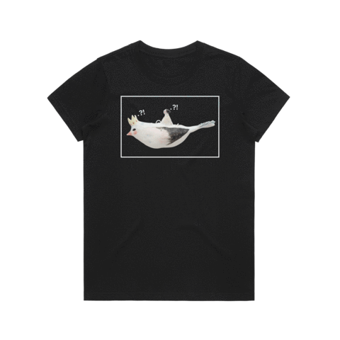 Bird Rider 01 Women's 100% Organic Cotton Minimal T-shirt in Black / XXL by erinswindow