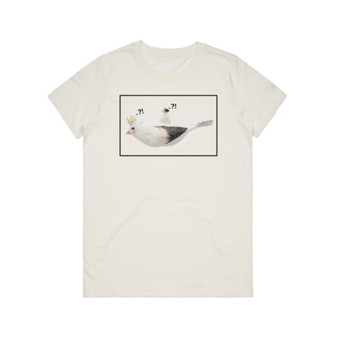 Bird Rider 01 Women's 100% Organic Cotton Minimal T-shirt in Natural / XXL by erinswindow