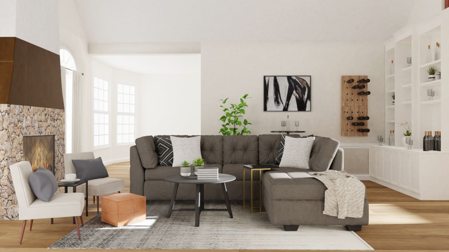 Urban Modern Living Room Design By Spacejoy