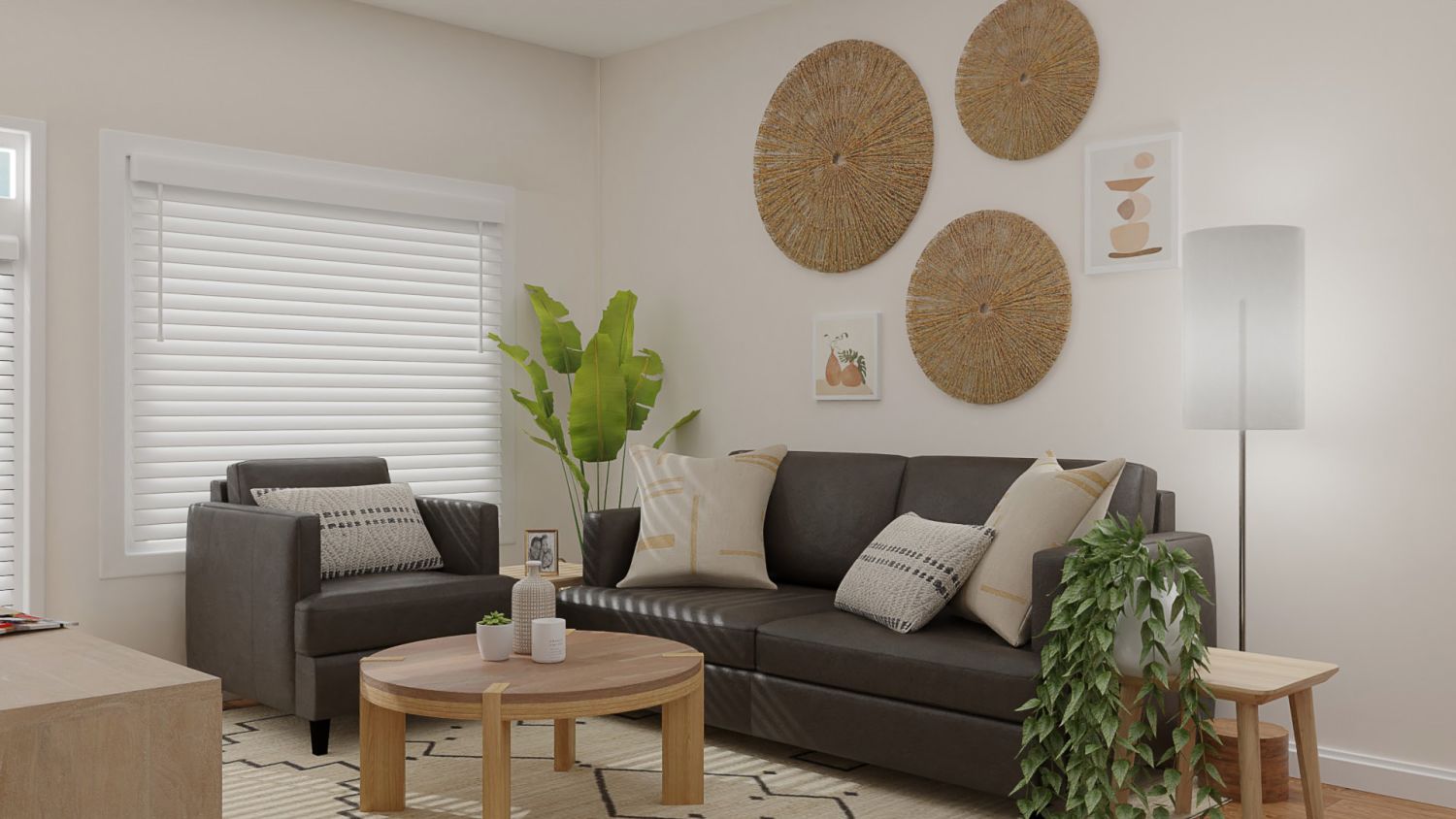 Tiny Spaces: Rustic Boho Living Room Design By Spacejoy