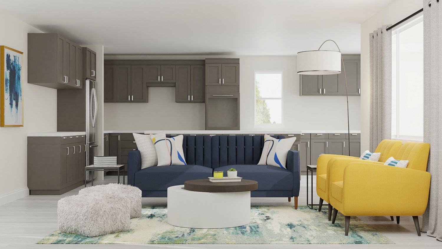 Bright Accents: Modern Eclectic Living Room Design By Spacejoy