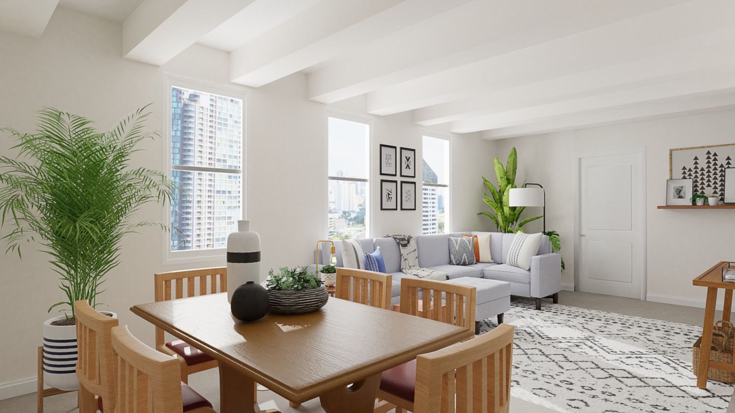 On a Budget: Rustic Transitional Living Room Design By Spacejoy