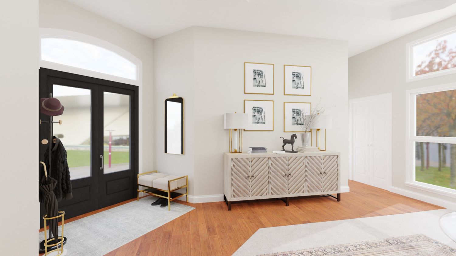 Heirloom Mirror: Classic Transitional Entry Design By Spacejoy