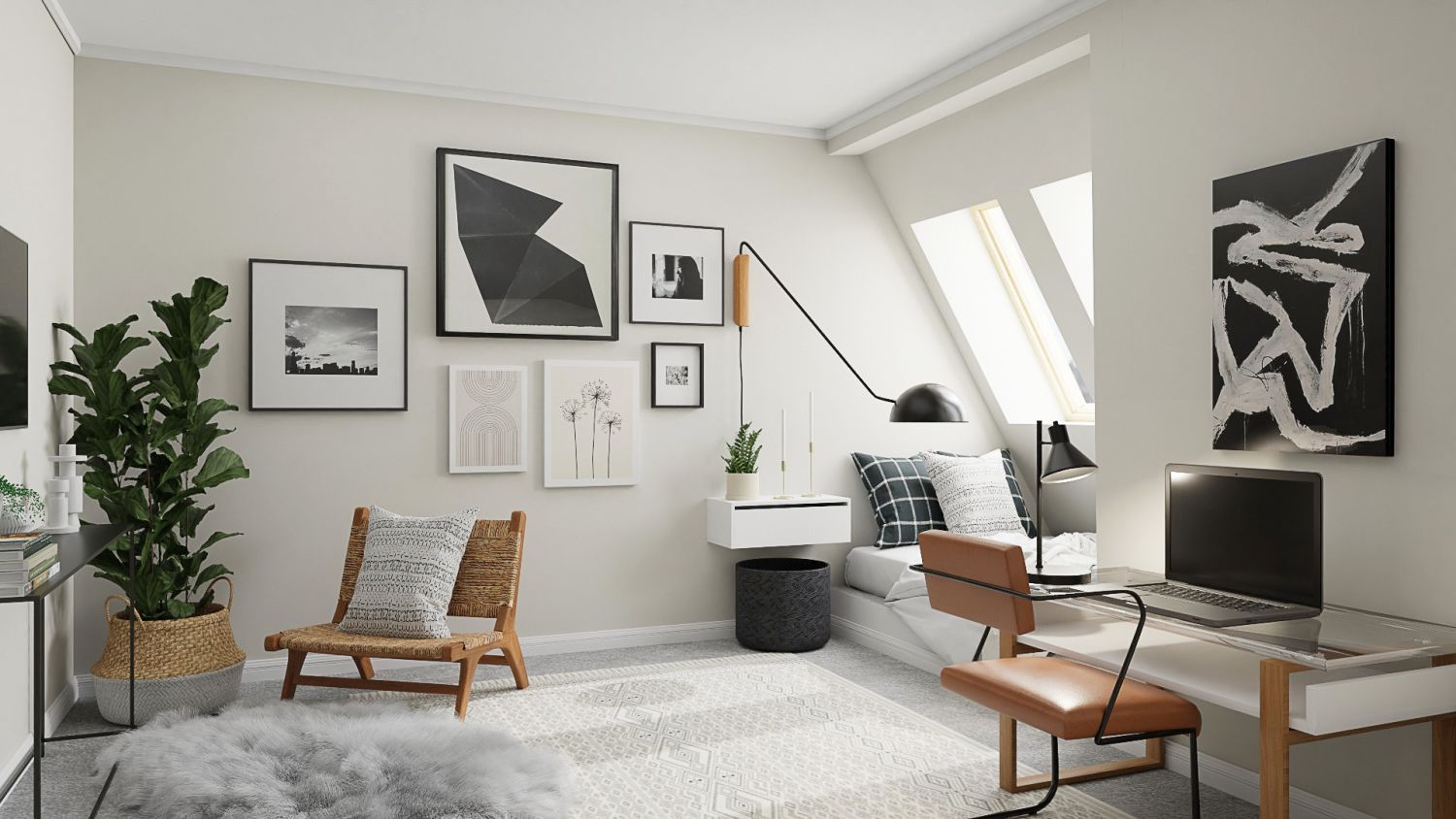 Multi Functional Space: Mid Century Urban Studio Design By Spacejoy