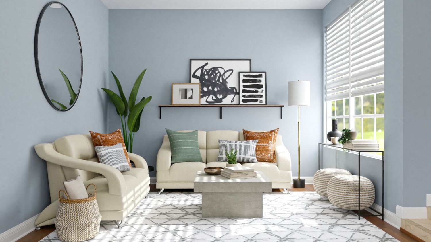 Small Spaces: Urban Modern Living Room Design By Spacejoy