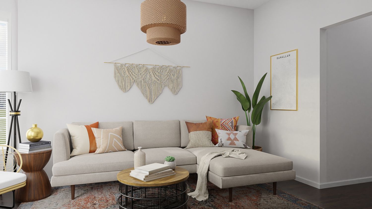Southwestern Vibes: Rustic Boho Living Room Design By Spacejoy