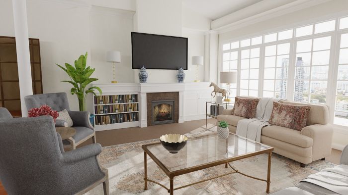 French Country Accents: Classic Traditional Living Room Design View 4 By Spacejoy