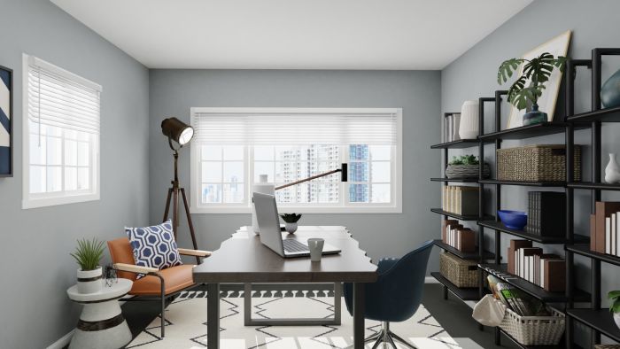 Library Feel Office: Urban Modern Design View 2 By Spacejoy