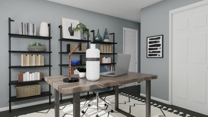 Library Feel Office: Urban Modern Design View 3 By Spacejoy