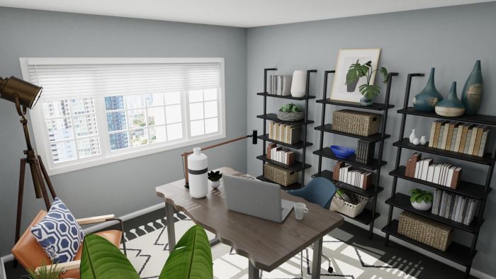 Library Feel Office: Urban Modern Design View 5 By Spacejoy