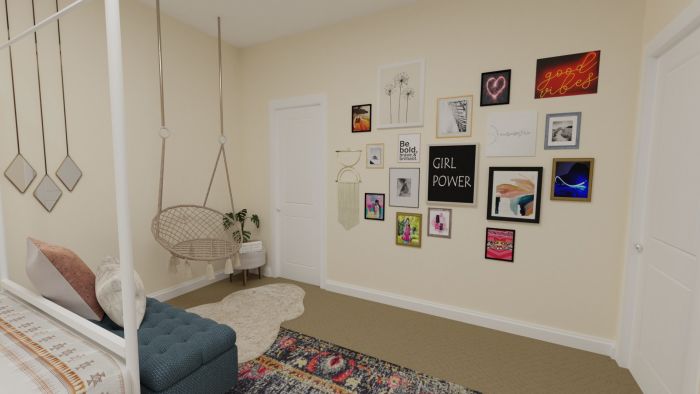 Mix and Match Art: Urban Eclectic Teen Bedroom Design View 4 By Spacejoy